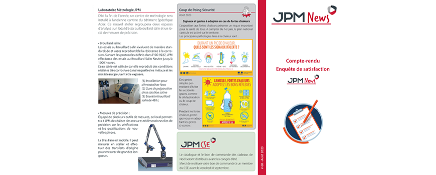 JPM NEWS Août