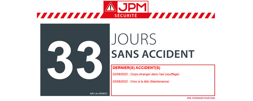 NOMBRE DE JOURS SANS ACCIDENT