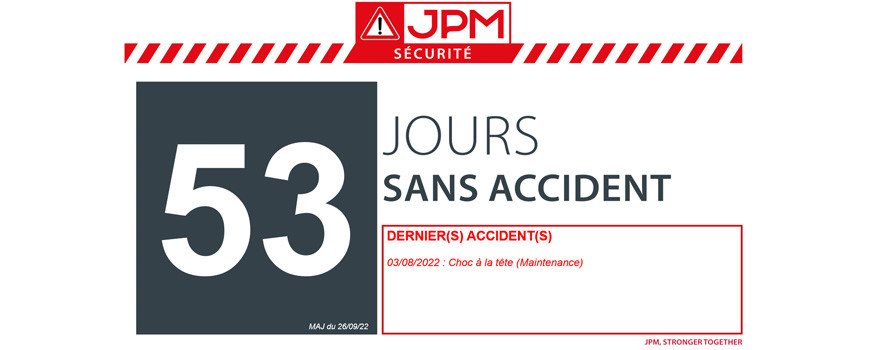 NOMBRE DE JOURS SANS ACCIDENT