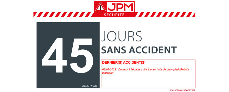 NOMBRE DE JOURS SANS ACCIDENT