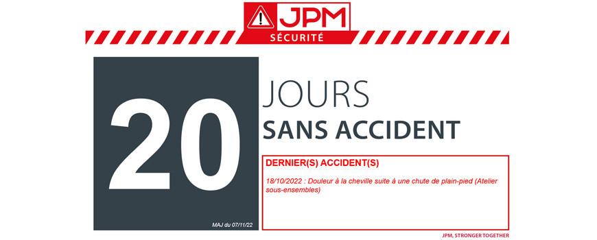 NOMBRE DE JOURS SANS ACCIDENT