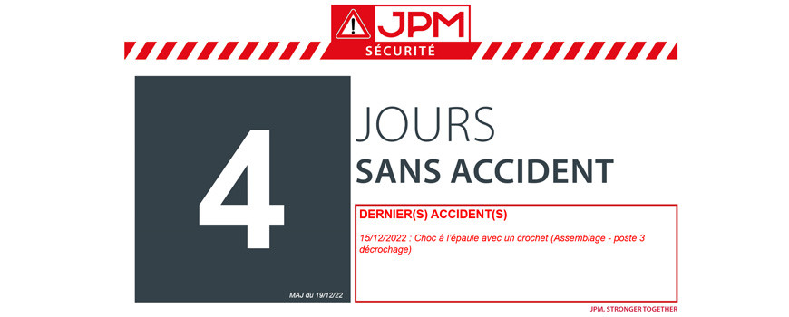 JOURS SANS ACCIDENT