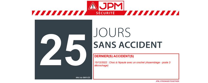 JOURS SANS ACCIDENT