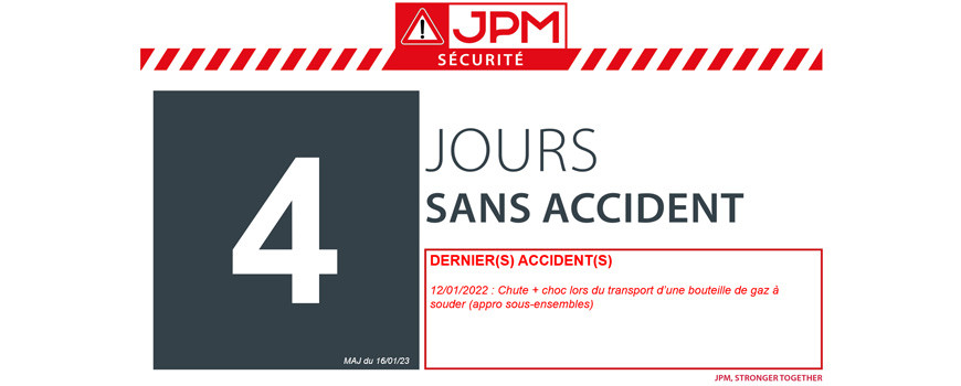 NOMBRE DE JOURS SANS ACCIDENT