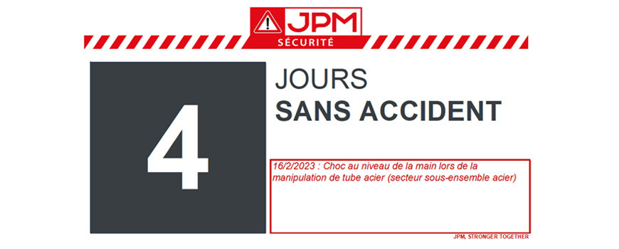JOURS SANS ACCIDENT