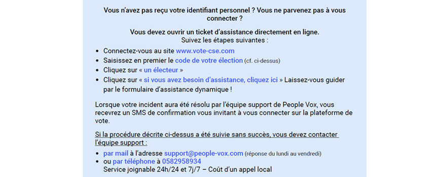 ELECTIONS PROFESSIONNELLES : VOTE ELECTRONIQUE
