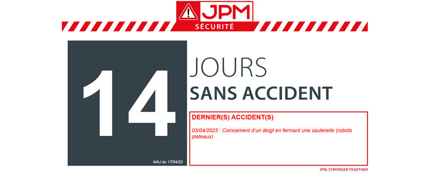 JOURS SANS ACCIDENT