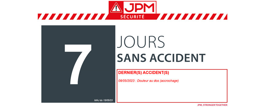 JOURS SANS ACCIDENT