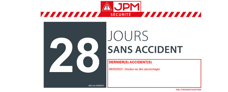 JOURS SANS ACCIDENT