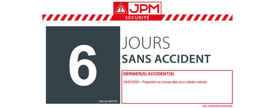 JOURS SANS ACCIDENT