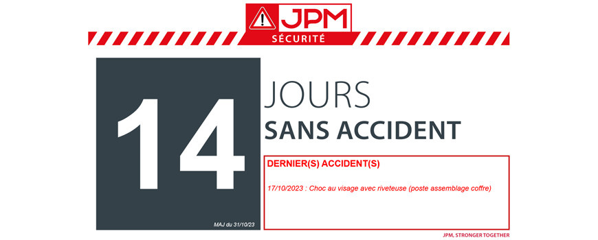 JOURS SANS ACCIDENT