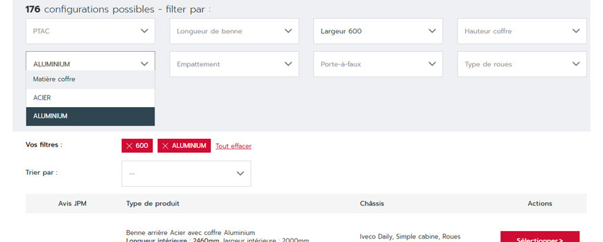 EVOLUTION CONFIGURATEUR CARROSSAGE