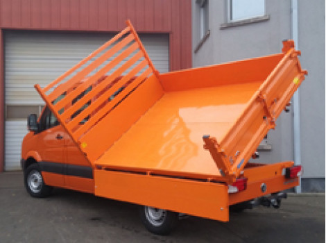 Tribenne aluminium orange