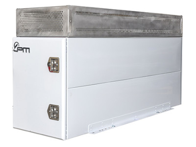Panier grillage aluminium sur coffre